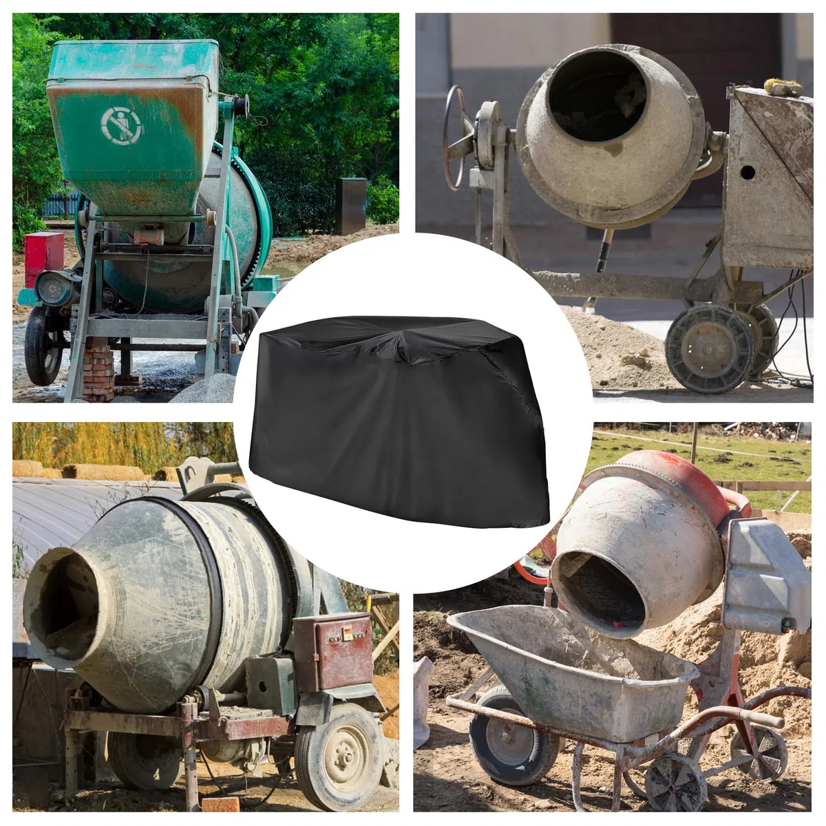 Betonmischer Schutzhülle Für den Außenbereich - Schwerbelastete, wasserdichte Und Staubdichte Schutzhülle,Tragbare Schlamm Mischmaschine Abdeckung - Für Wartung Bau Fabriken Ausrüstung Und