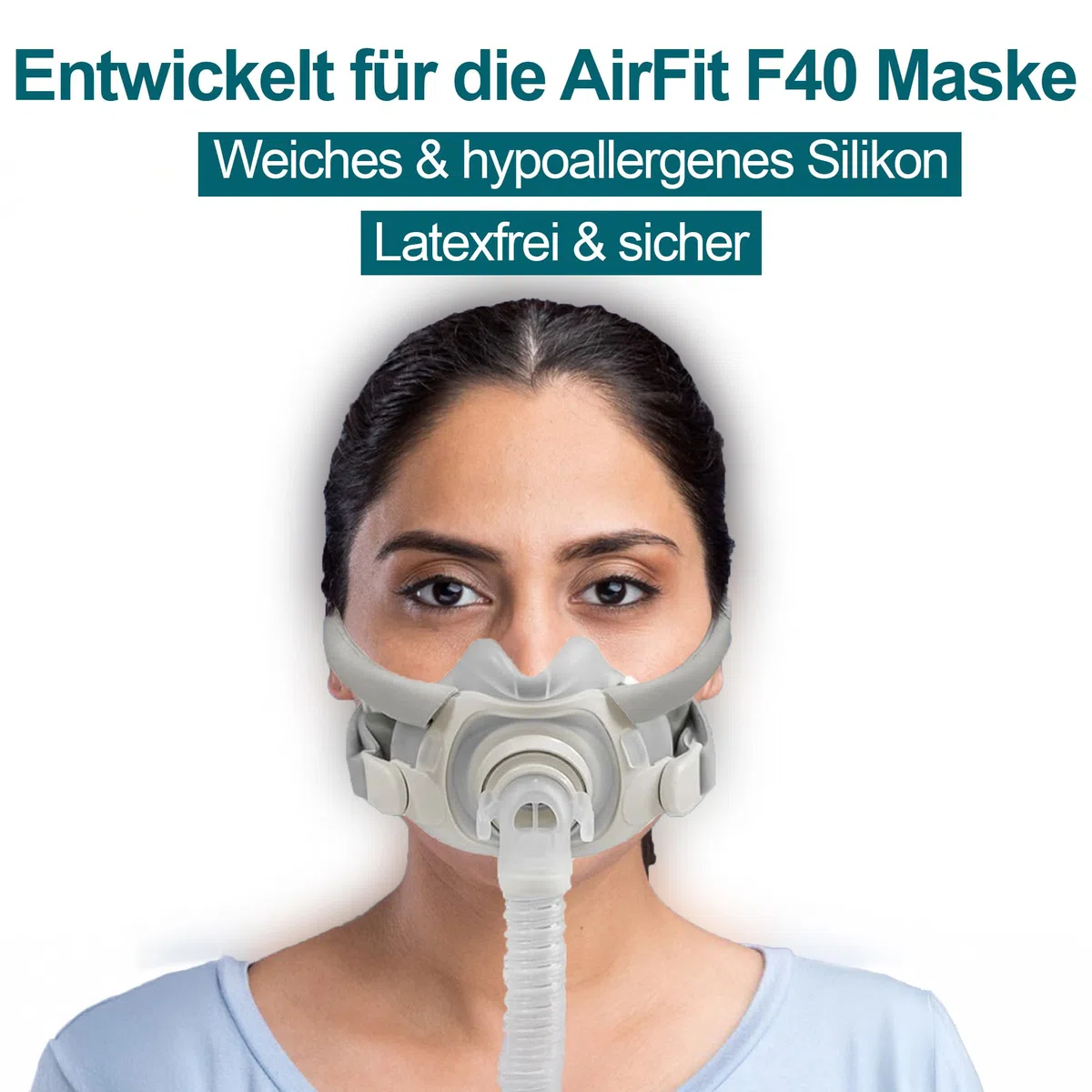 AirFit F40 Ersatzkissen für F40 Maske, Zubehör, Schlafapnoe-Maske, AirFit F40 Maske, Packung: 2 x F40 Kissen (Größe – Mittel)