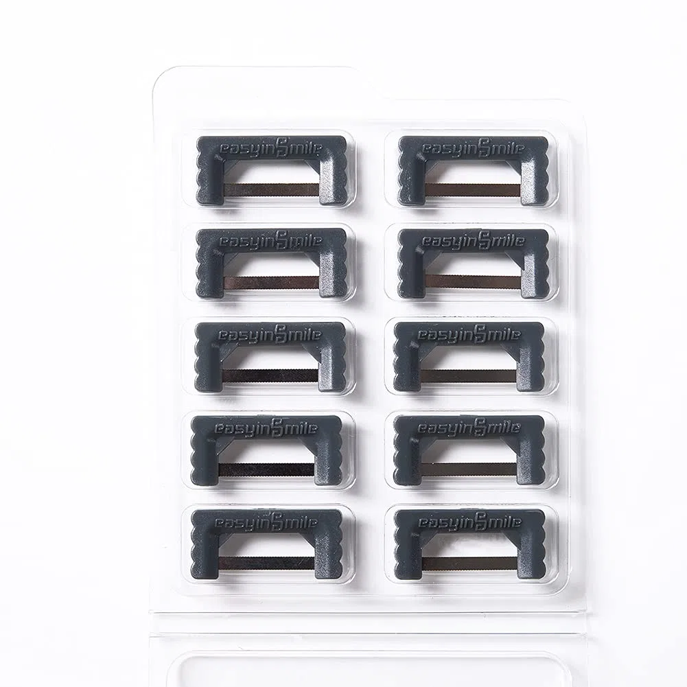 Zahnpolierstreifen 2 Packs Kieferorthopädische Interproximalreduktion IPR/IR-System Einhand-Zahnschmelz-Kit (Gray)