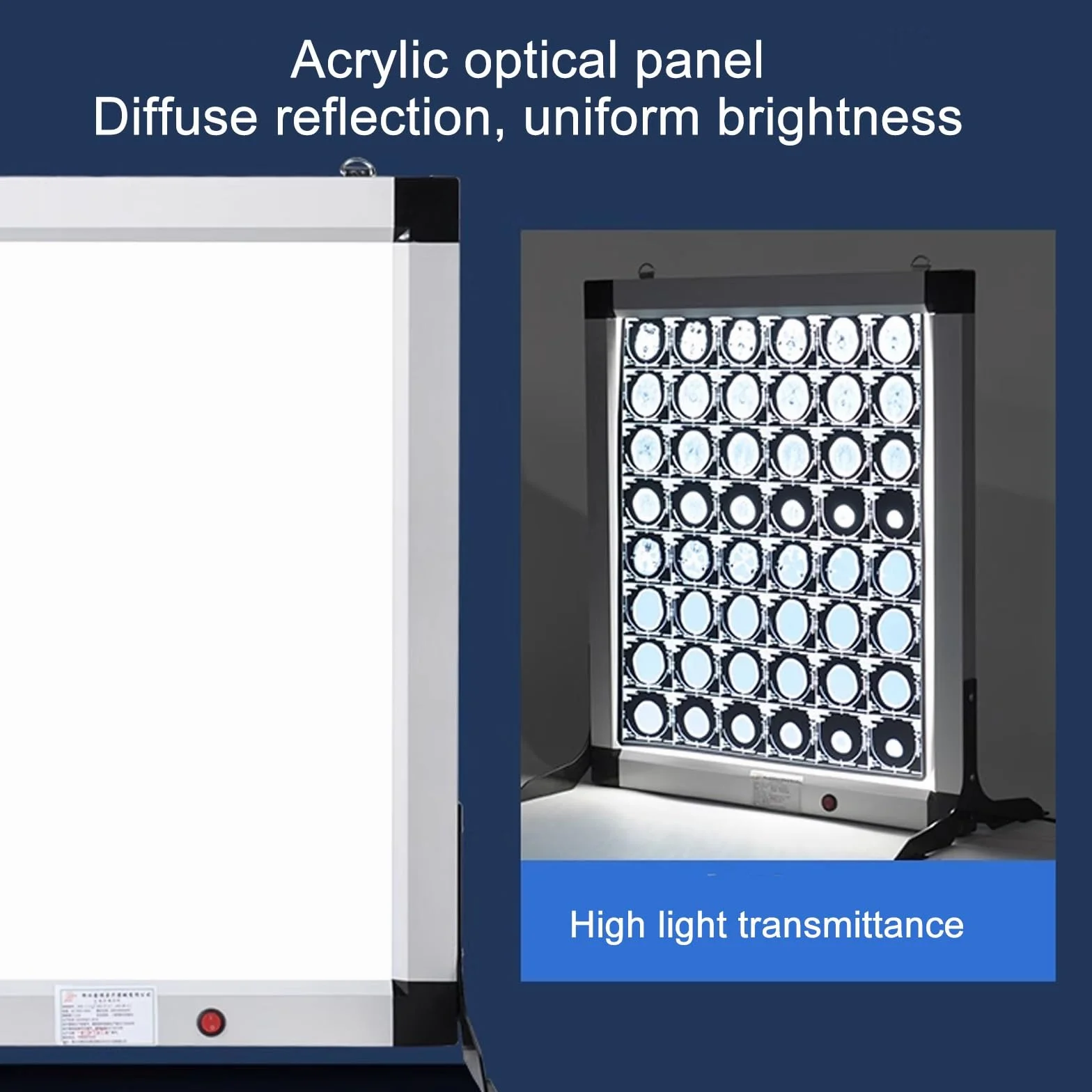 Röntgenfilm Lichtbox mit Halterung, ultradünnes Design für klare Sicht, keine Schatten, ideal für Klinik und Krankenhaus
