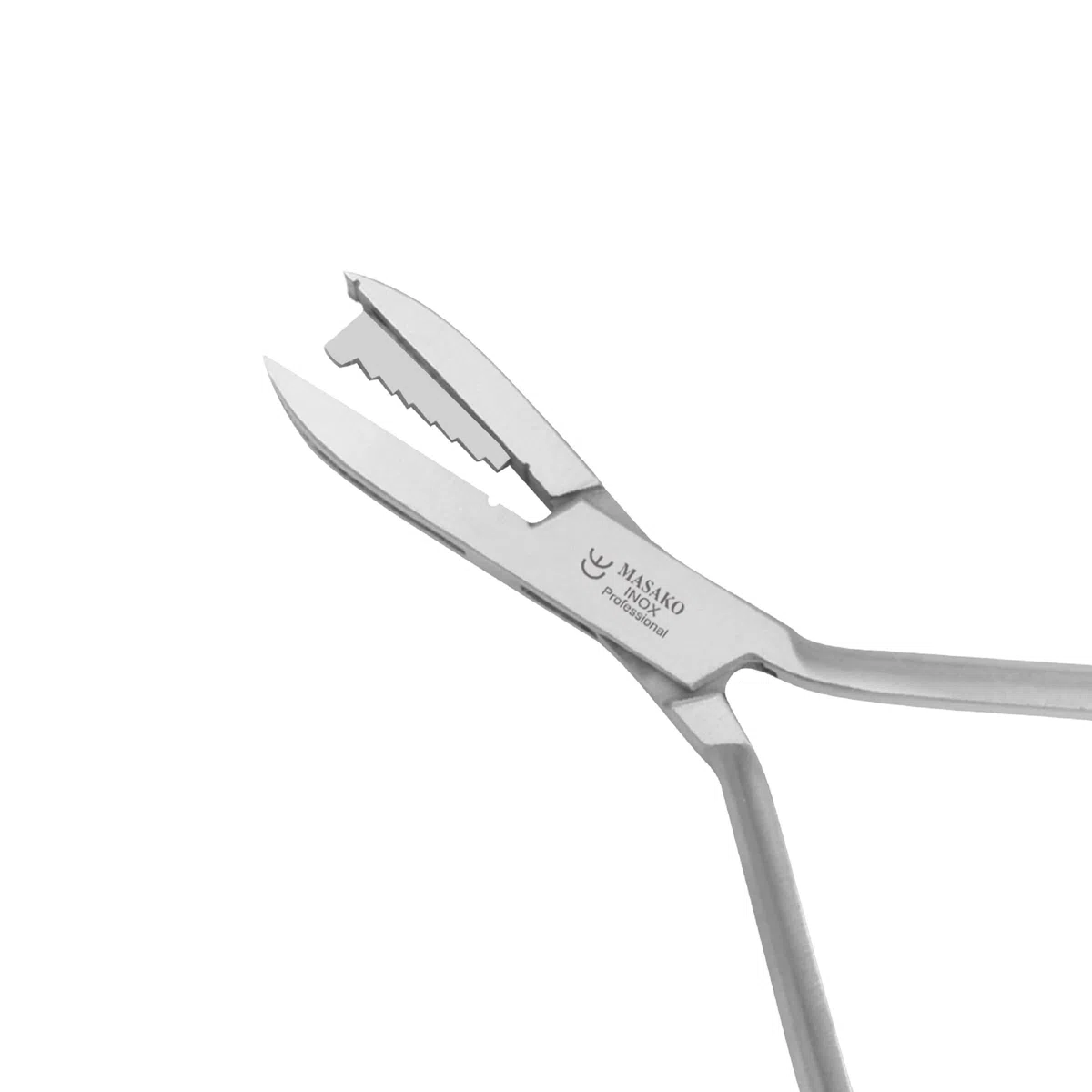 Masako Rading Stufenzange mit 7 Stufen Mittelschlaufe Spangentechnik Fußpflege Spangen Orthonyxie Zange aus rostfreiem Edelstahl 14,5 cm