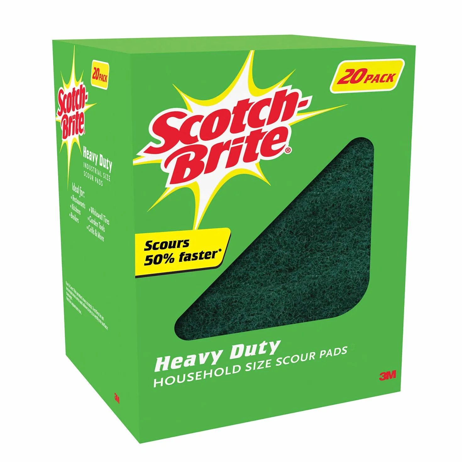 Scotch Brite 3M Scheuerschwamm, strapazierfähig, 15,2 x 22,9 cm, 20 Stück