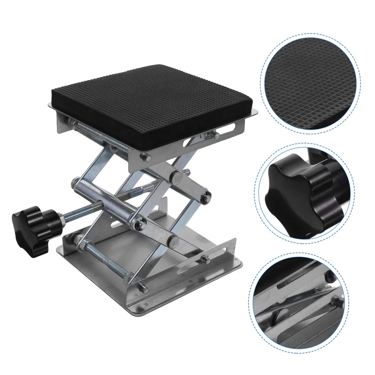 Scherenplattform Heber für Laborhebebühnen Hubwagenheber Tischständer Mini Stützplattform aus Edelstahl Hebebühne für Laborheber klein Jack Hubtisch Aufzüge Scherenständer Schwamm