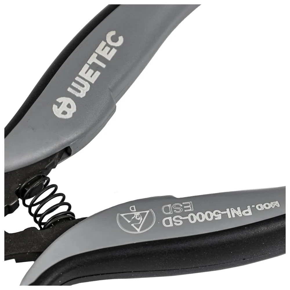 WETEC Biegezange PN 5050/25 Ecotec, ESD-Griffe PN5050/25 (WETEC-Bauteilbiegezange Schneidzange TO92) typischer Ableitwiderstand: 10^6-10^9 Ohm/Länge: 158 mm/max. Draht-Ø: 0,6 mm