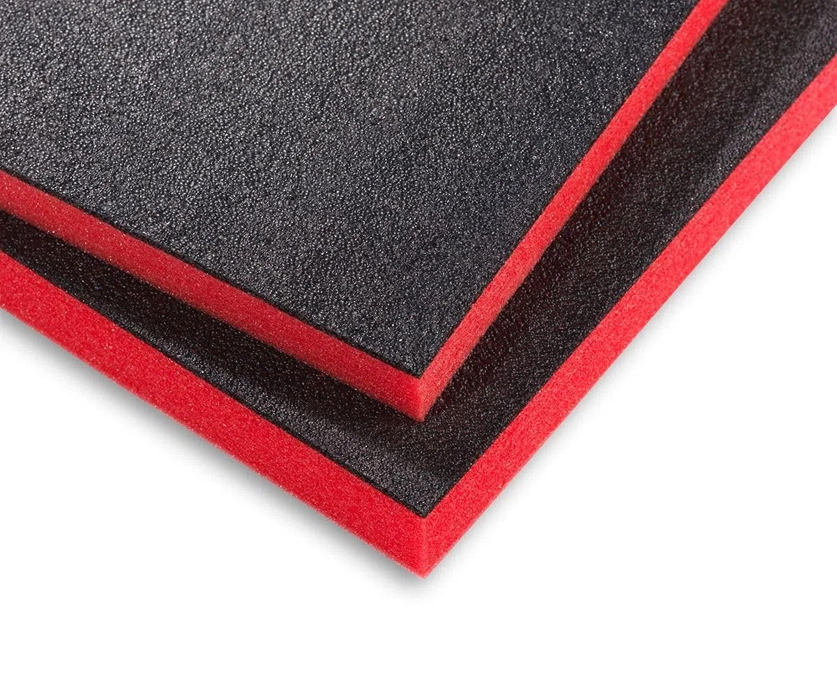 Multilayer Schaumstoff | 5 Stück | 600 x 400 x 30 mm, Shadow Foam, Schneiden und Abziehen, Anpassbare, Kaizen Foam, Werkzeugeinlage für Kamera, Werkzeugkoffer, Rot & Schwarz