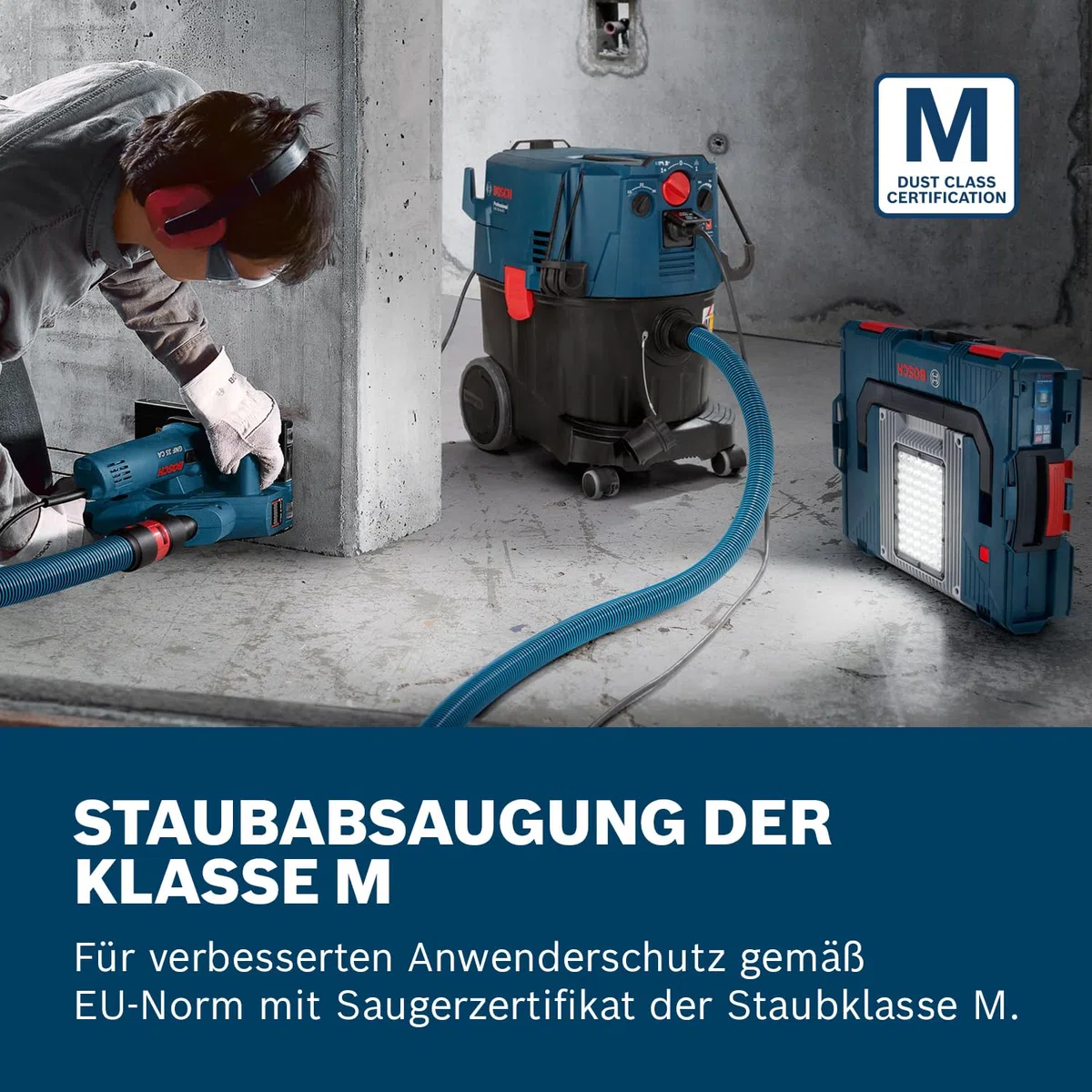 Bosch Professional Nass-/Trockensauger GAS 35 M AFC (Leistung 1200 Watt, 35 L Behälter, 5 m Schlauch)