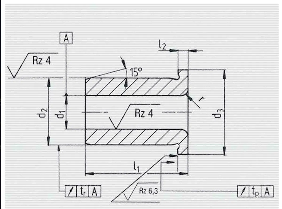 Bohrbuchse/Bohrhülse/Bohrhilfe lang mit Bund/Rand DIN 172A alle Größen: 13,5 x 36,0 mm