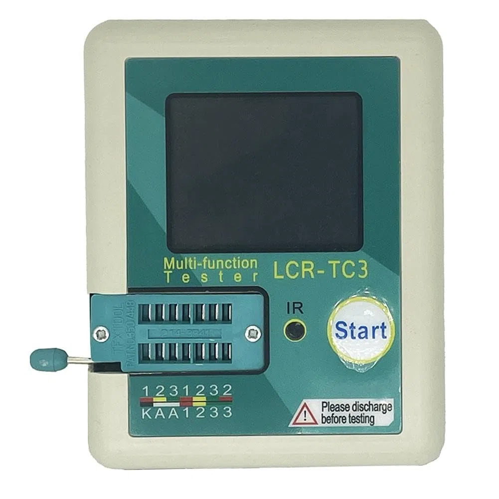 LCR-TC3 Transistor-Tester mit 160 x 128 TFT-Display, automatische Erkennung NPN PNP Zener Diode Kondensator Widerstand, USB wiederaufladbarer Komponentenanalysator für Ingenieure