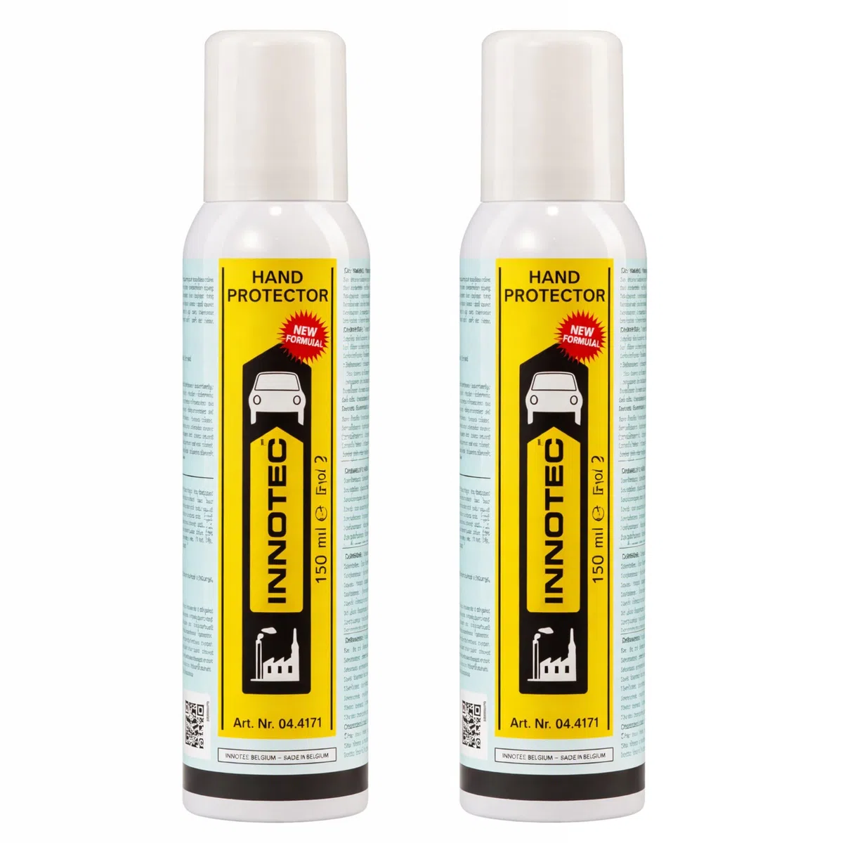 2 Stück Innotec Hand Protector New Formula 150 ml – Schutzspray gegen stark schmutzende Substanzen wie Lack, Öl, Fett, Spachtel, Dichtmasse, Kleber und PU-Schaum – ideal für Werkstatt und Industrie