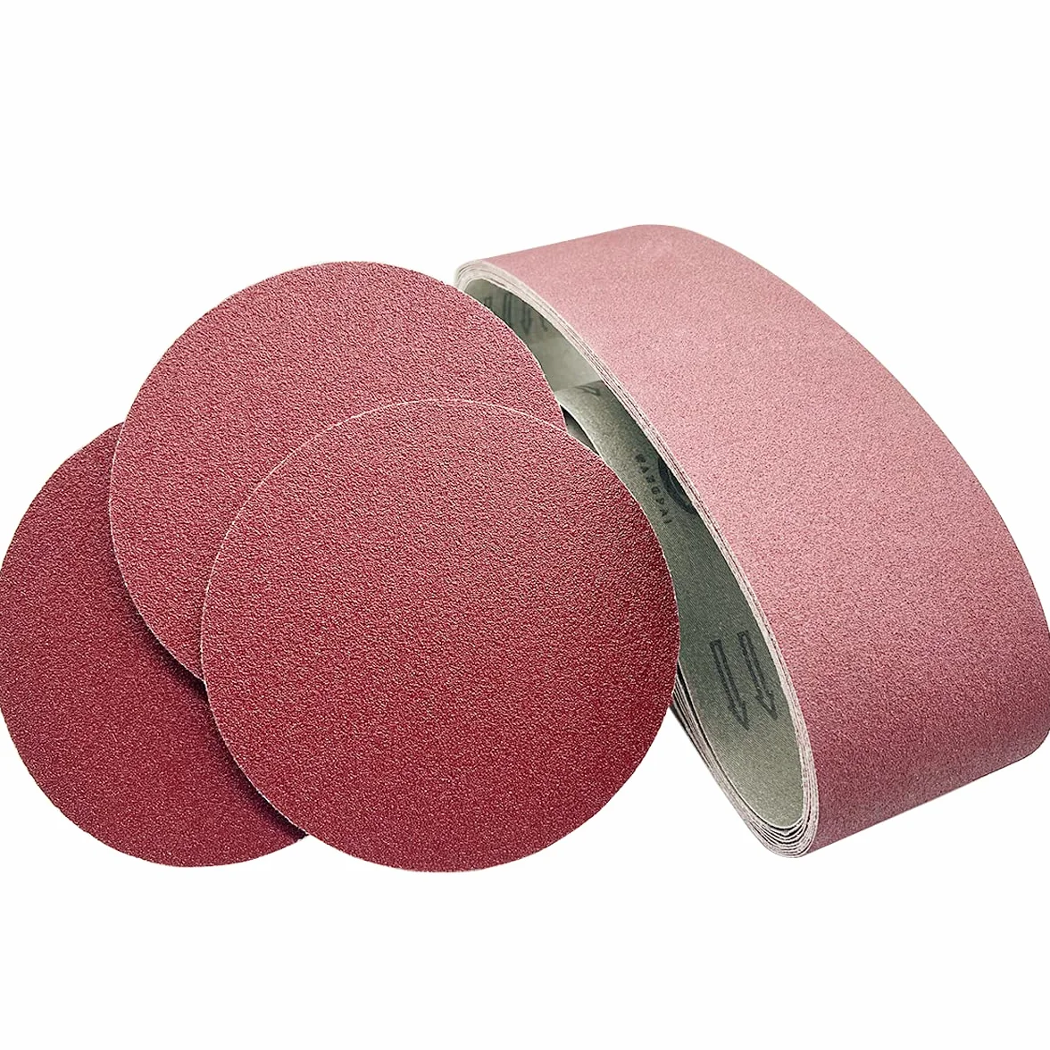 FEIHU Schleifbänder und Schleifpapier.Schleifbänder 100x915mm (2XP80/120/150/240/400).Set mit 12 selbstklebenden Schleifscheiben 150mm (2XP60/80/120/180/240/320) für Bandschleifer (22 Stück Set)