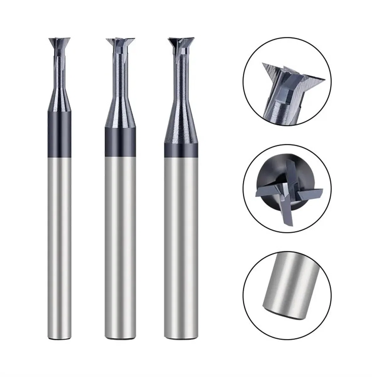 1pc Schwalbenschwanz Fräser 1,5-16mm Hartmetall-schaftfräser 45/60 Grad T Schlitzen Fräsen Bit Metall Bearbeitung fräsen Werkzeug (Size : 60D, Color : D4x2x6x50)