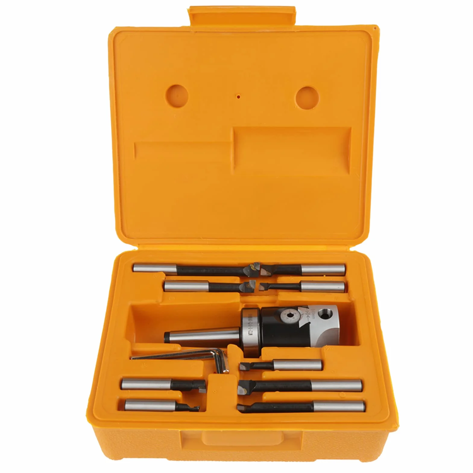 MT2- M10 Bohrkopf+F1-12 50mm Ausdrehkopf+12MM Bohrstange Bohrwerkzeug Set mit Kunststoffkoffer Tragbares Bohrkopfkopf Kit Metall CNC Drehmaschine Fräsmaschine Zubehör