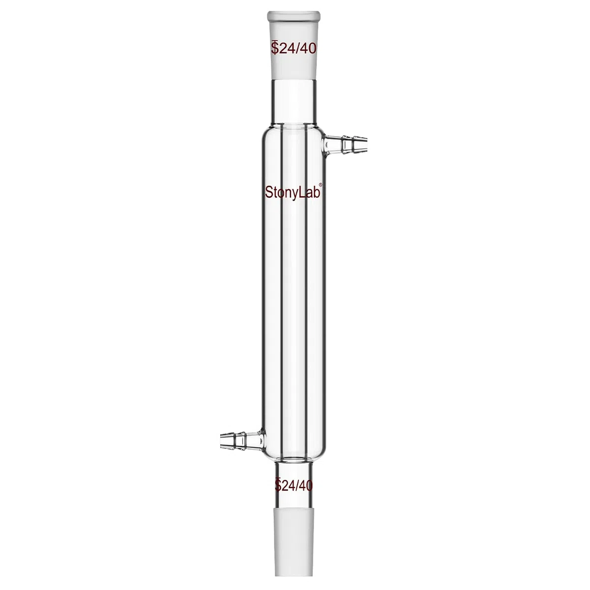 stonylab Liebig Kondensator, Borosilikatglas Liebig Kondensator mit 24/40 Gelenk, Mantellänge 200 mm, Labor Kondensation Destillation Glaswaren
