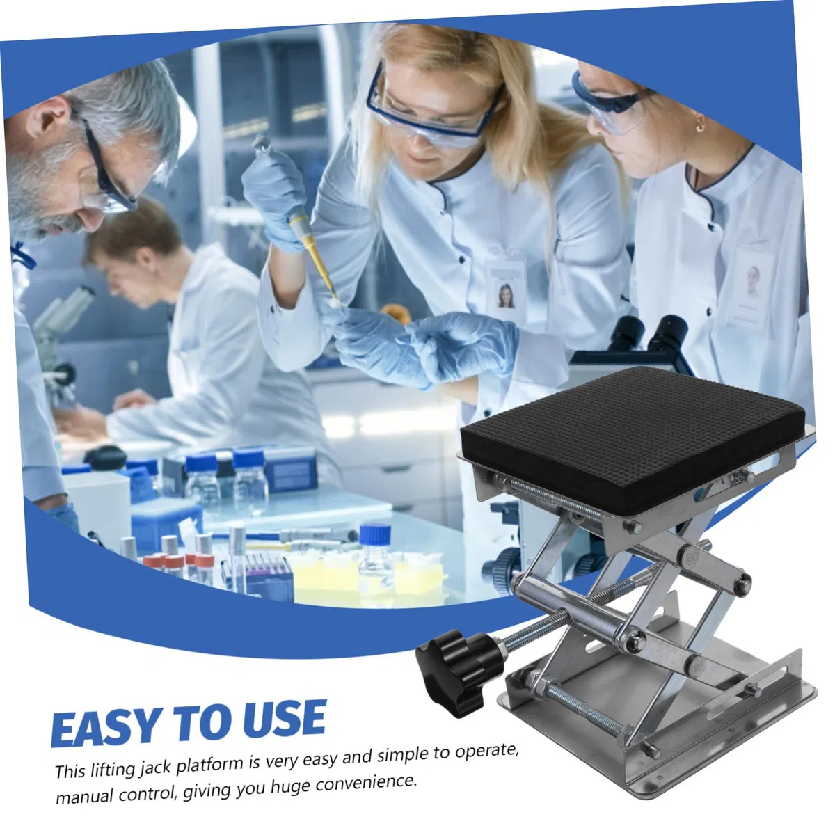 Scherenplattform Heber für Laborhebebühnen Hubwagenheber Tischständer Mini Stützplattform aus Edelstahl Hebebühne für Laborheber klein Jack Hubtisch Aufzüge Scherenständer Schwamm