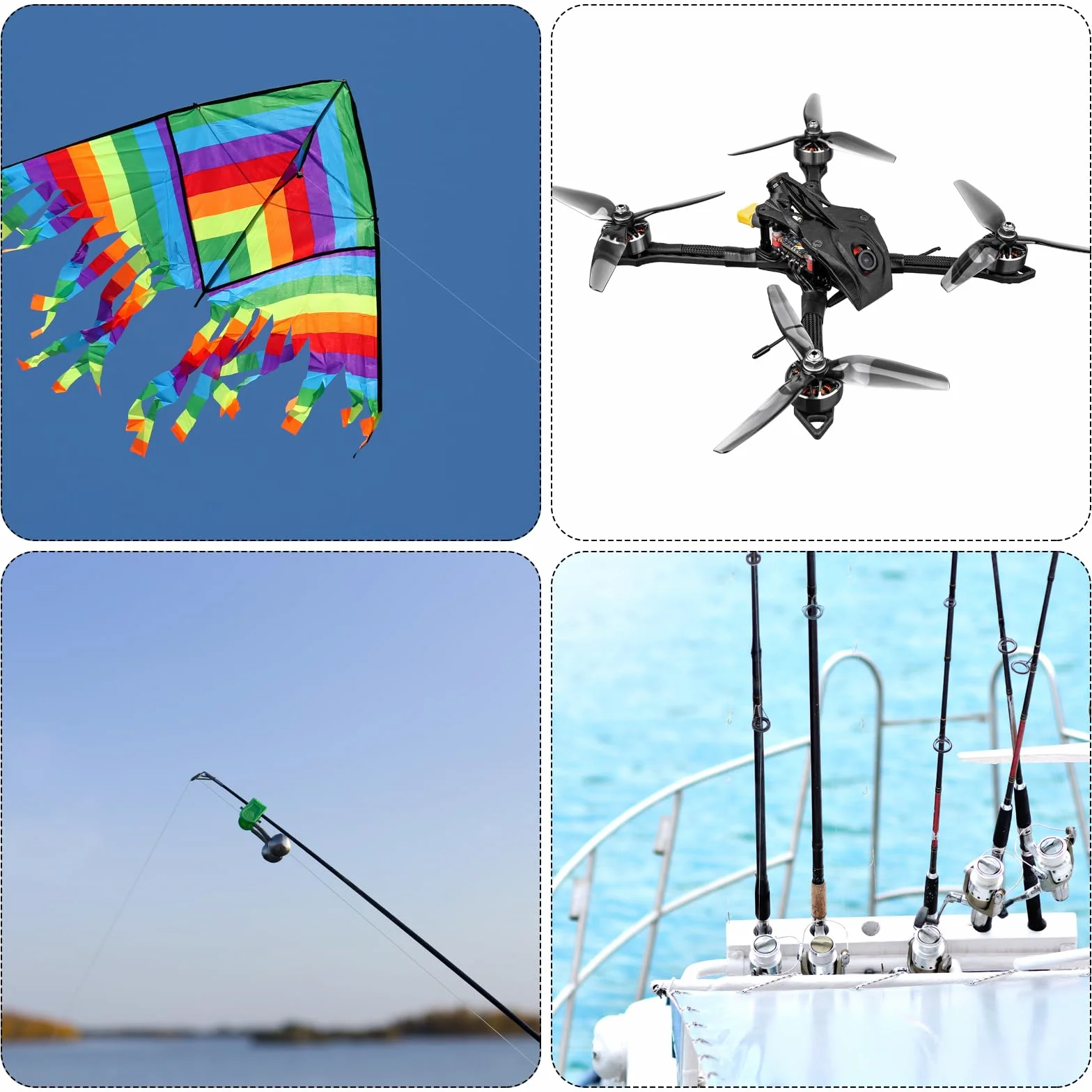 QUARKZMAN 4 Stücke Kohlefaserrohre 14 x 16 x 500mm Leinwandbindung Glänzende Oberfläche Stab 3K Rollgewickelte Kohlenstoff-Rundrohre für RC-Flugzeug Quadcopter Multicopter