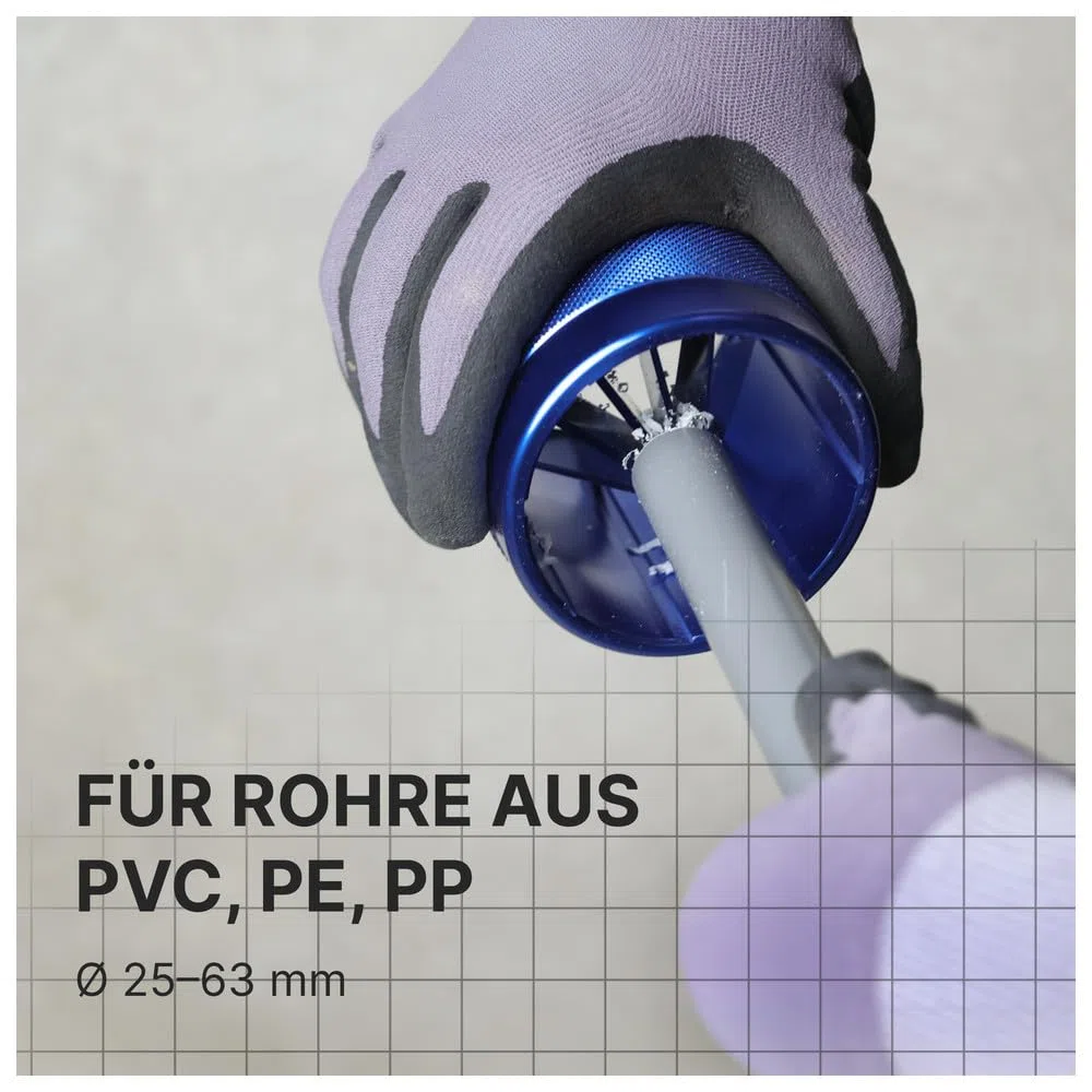 Dönges Profi Rohr Entgrater mit Alugehäuse für Kunststoffrohr 25-63 mm | Rohrentgrater, Handentgrater, Deburring Tool