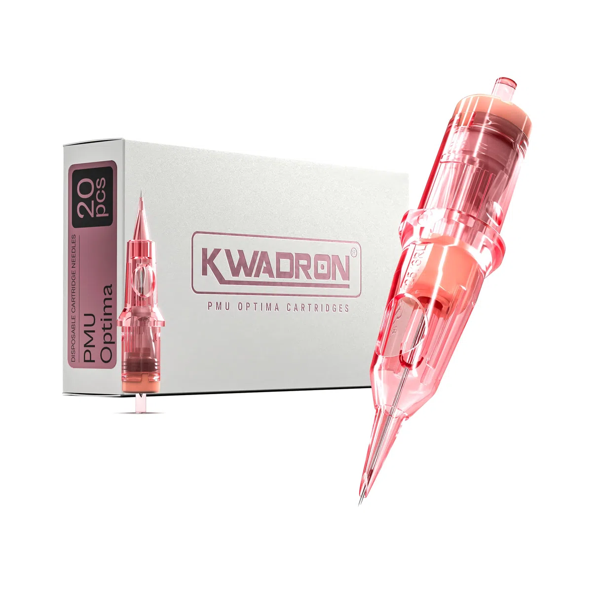 Kwadron Optima 20 Stück - 30/1RLLT - #10 0.30mm Round Liner - Long Taper - Professional Permanent Makeup - Tattoo PMU Nadeln Set Cartridges - Tattoo Zubehör für Augenbraue, Eyeliner, Lip Contour