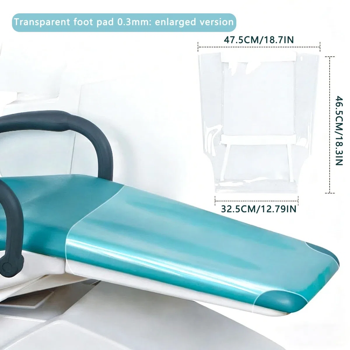 2 Stück Fußpolster für Zahnarztstuhl, Zehenschutz, staubdicht mit Gummibändern – wasserdicht und wiederverwendbar für Klinikstuhl-Stützmattenkissen(Large)