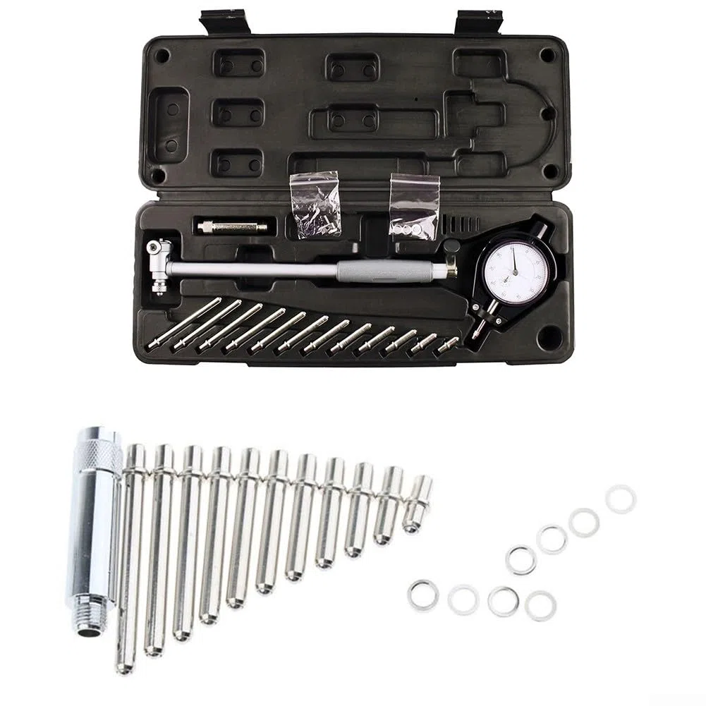 Oniissy Messuhr-Messgerät, Innendurchmesser-Anzeige, Messwerkzeug, Präzision 0,01 mm, Messuhr, Mittelring, Messlehre, Werkzeug-Set (35–50 mm)