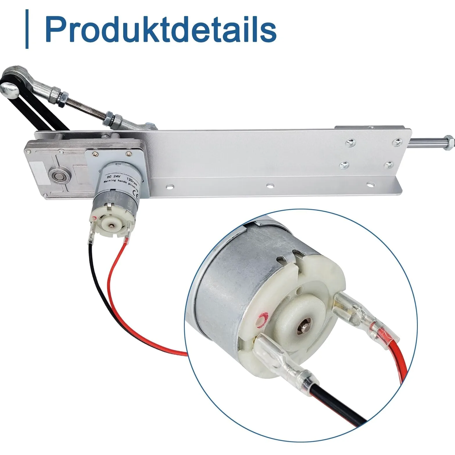 Hubkolbenmotor DC 24V Maximaler Schub 18kg Einstellbarer Hub 3cm-15cm 120rpm mit Drehzahlregler (24V150mm120rpm)