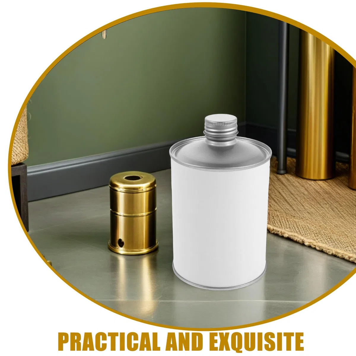 6 Stück Brennerkanister: 17oz/500ml Metalldose mit Deckel, runder Weißblechbehälter, auslaufsichere Industrieverpackung für industrielle Zusatzstoffe und Reagenzien