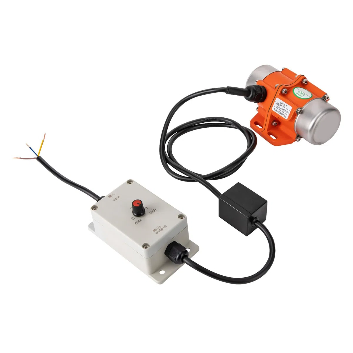 Vibrationsmotor mit Drehzahlregler, 30W 220V Elektrischer Rüttler 3000U/min Mehrzweckmotor Vibrator Geräuscharm, Rüttelmotor Vibration Motor für Bergbau Metallurgie Kohle