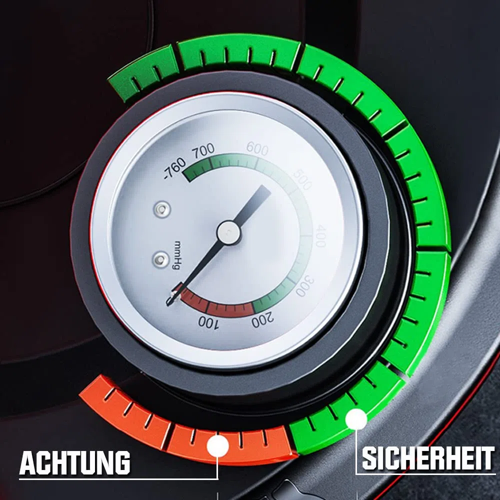 2 Stück 8'' Saugheber Glasheber mit Manometer Max. 280kg, Vakuum Saugnapf Fliesenheber mit Tragbarer Werkzeugkasten, Glassauger Saughalter Plattenheber für Laminat,Fliesen, Glas,Metalle,Marmor