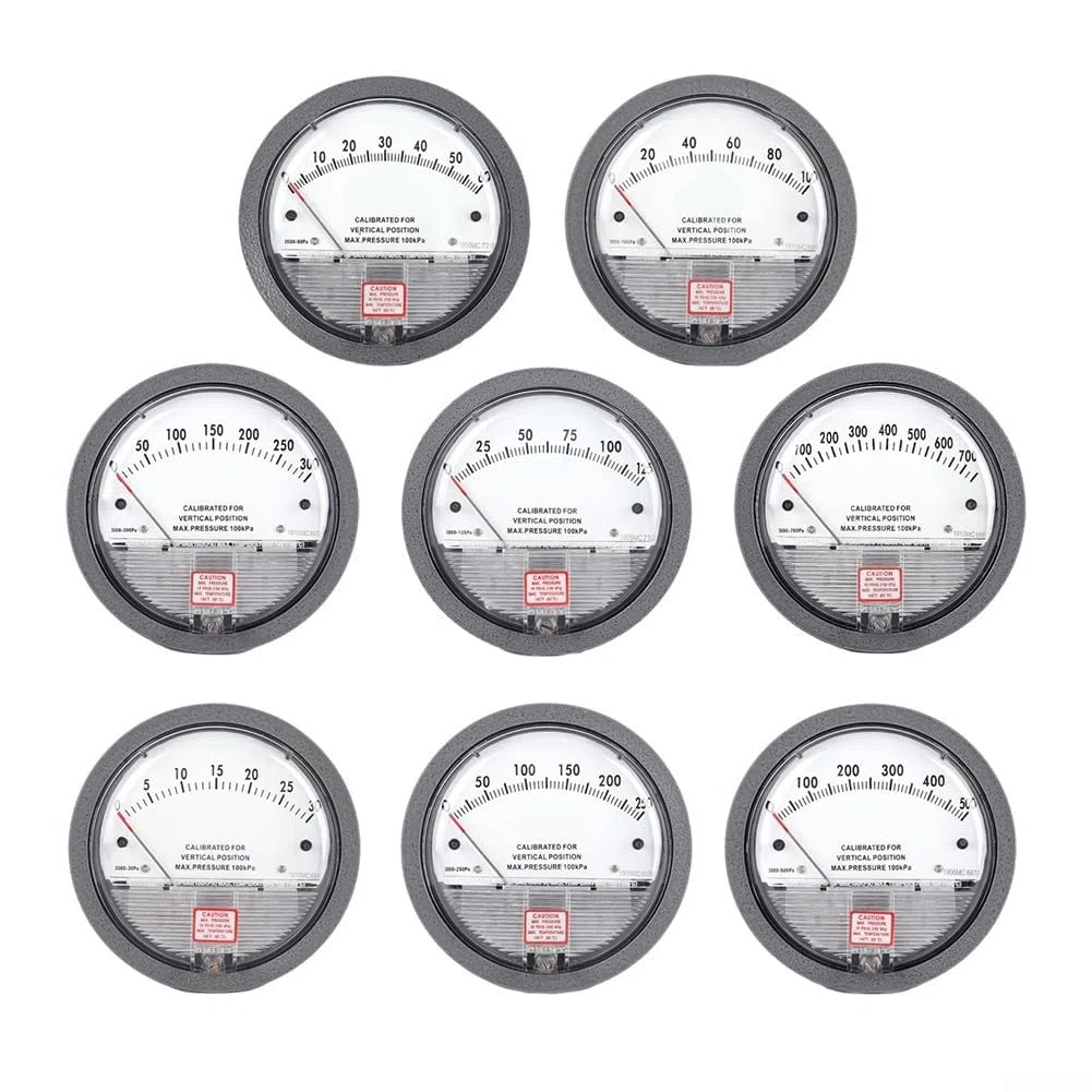 Differenzdruckmessgerät Barometer, hervorragende Anti-Vibrations-Leistung, flexible Installationsmöglichkeiten (0-100pa)