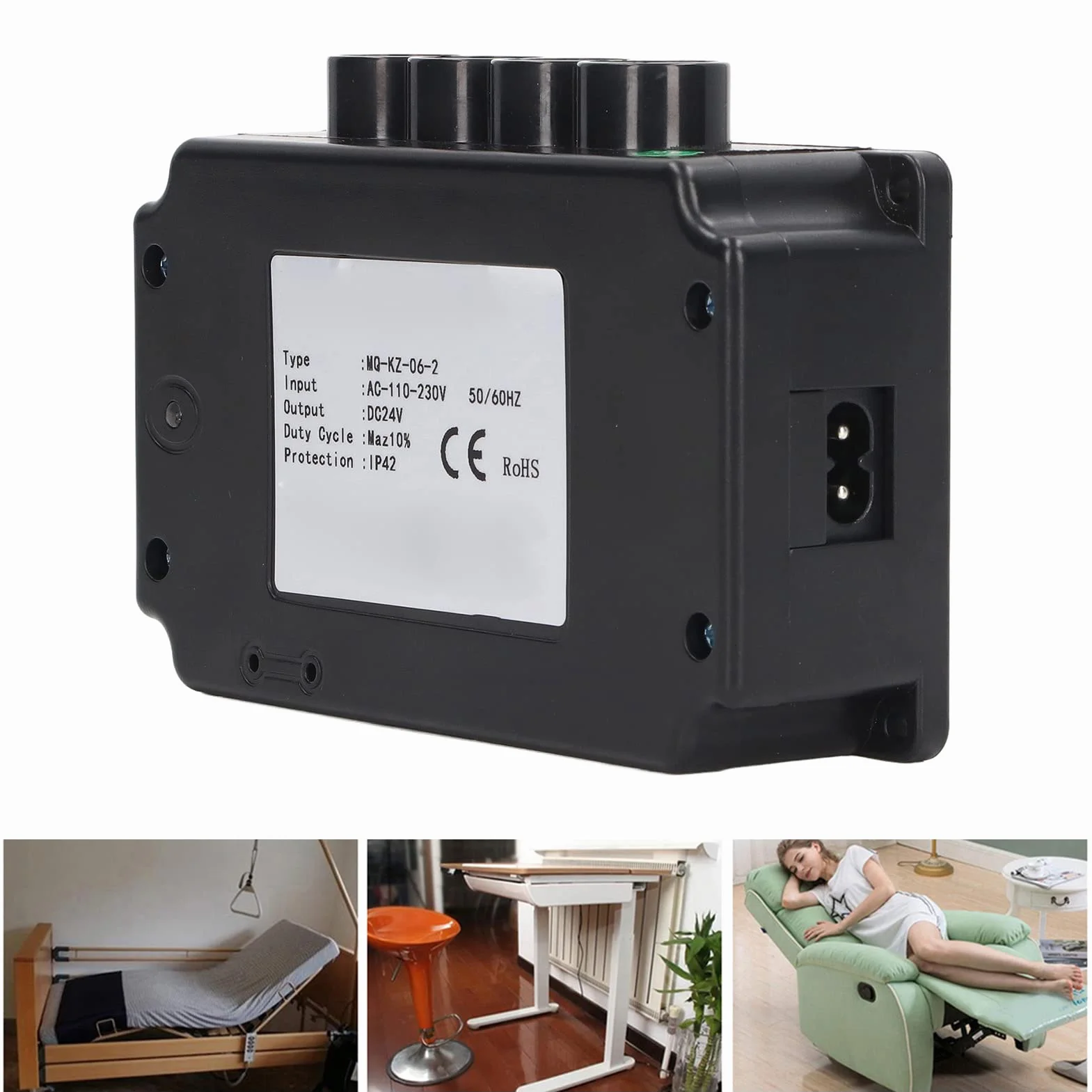 Elektrischer Aktuator-Controller, Linearmotor für Smart Home, AC-Wandschränke, Klappbetten, Theken, Büro-Hubtische (DC24V EU-Stecker)