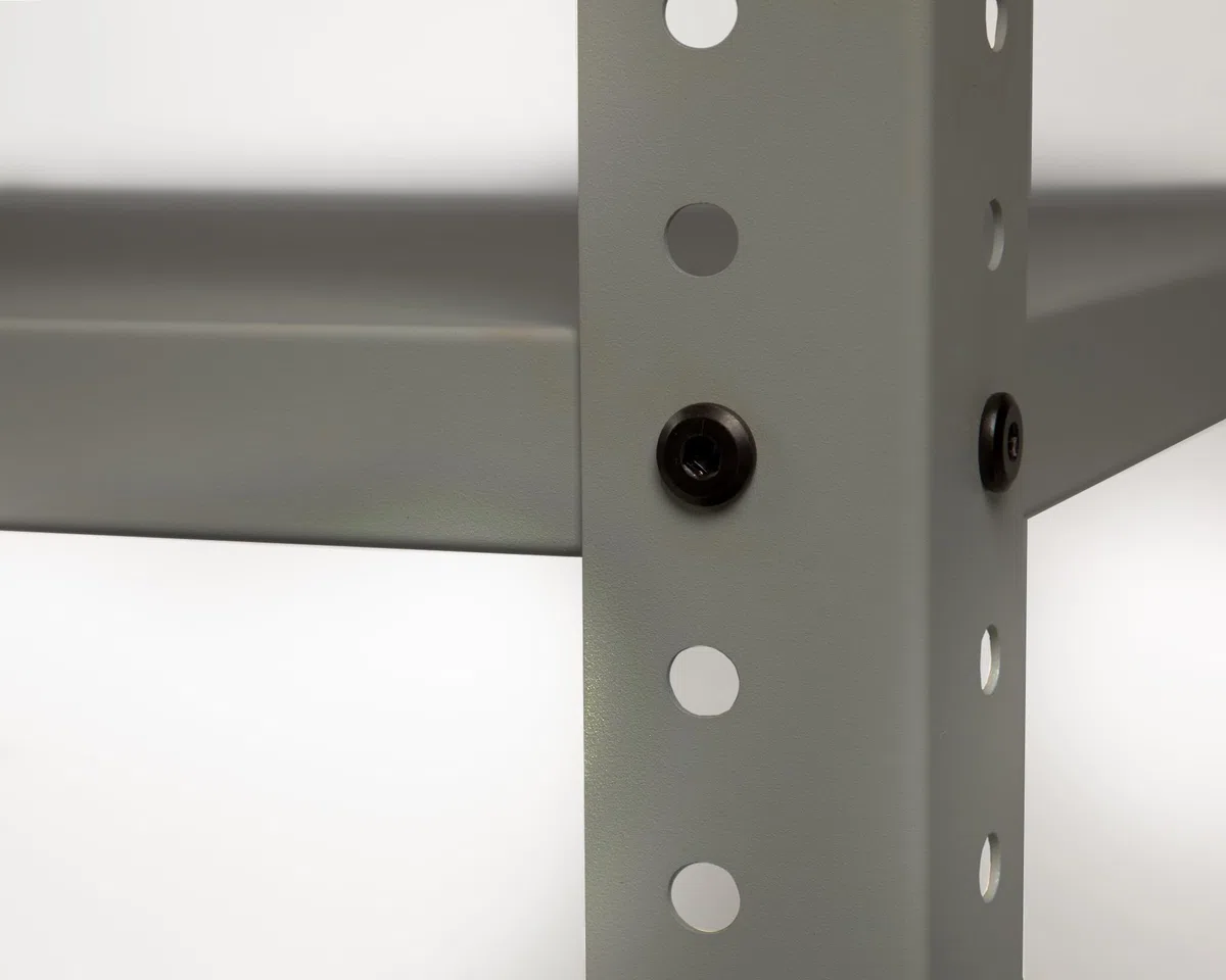Ondis24 Werkbank 120cm Nobbi Pro Packtisch aus Metall, mit Arbeitsplatte, höhenverstellbare Einlegeböden, Justierfüße, Werktisch für Sparfüchse lichtgrau (85cm)
