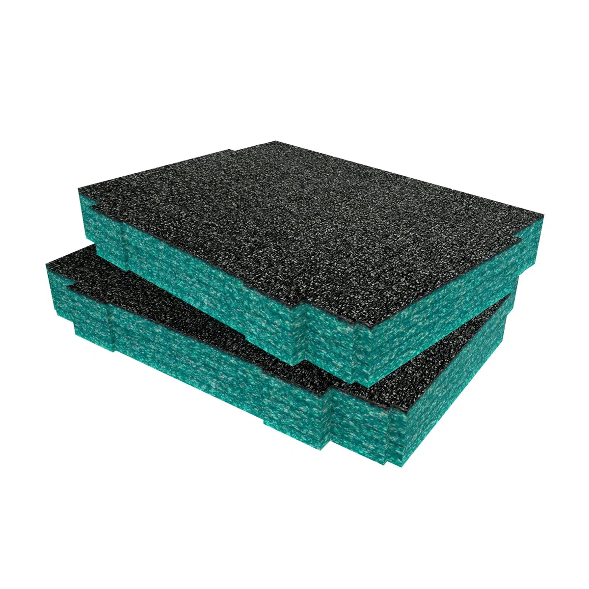 Shadow Foam – Makpac Einsatz [Doppelpack] Anpassbarer Schaumstoff für Makpac Modular-Systeme | Ideal für Lean, 5S, Kaizen & Custom Organizer (50 mm, Blaugrün)