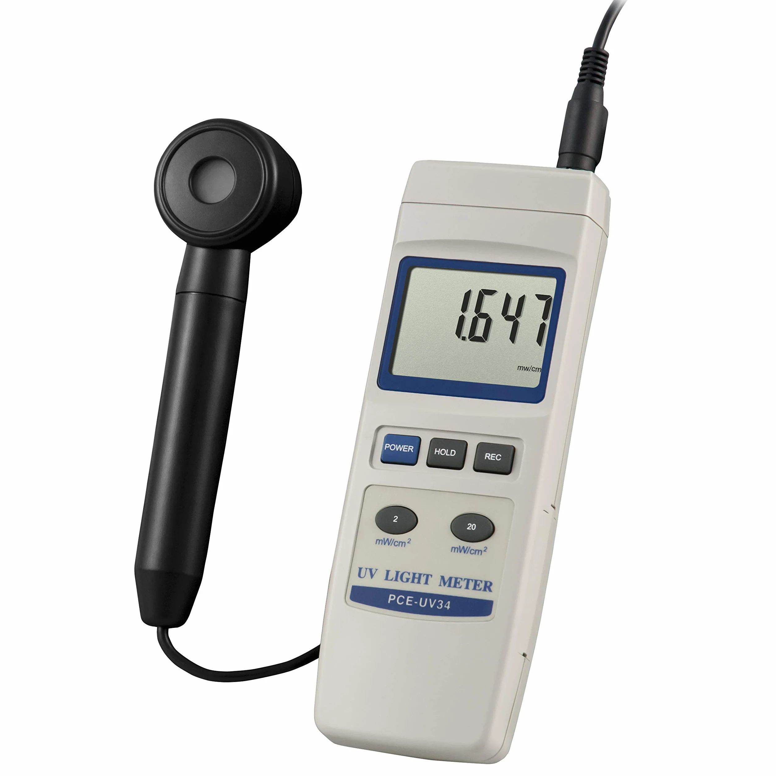 PCE Instruments Strahlungsmessgerät UVA-UVB, Edelstahl, Sechskantbolzen, Messgerät