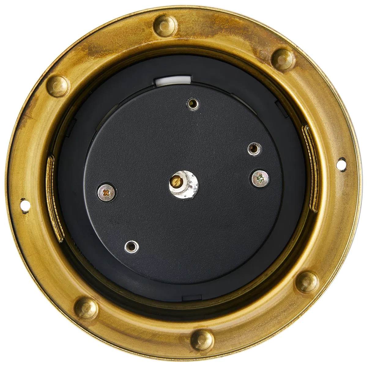 Nauticalia Messing-Barometer, 10 cm, Nieten-Stil, 10 cm