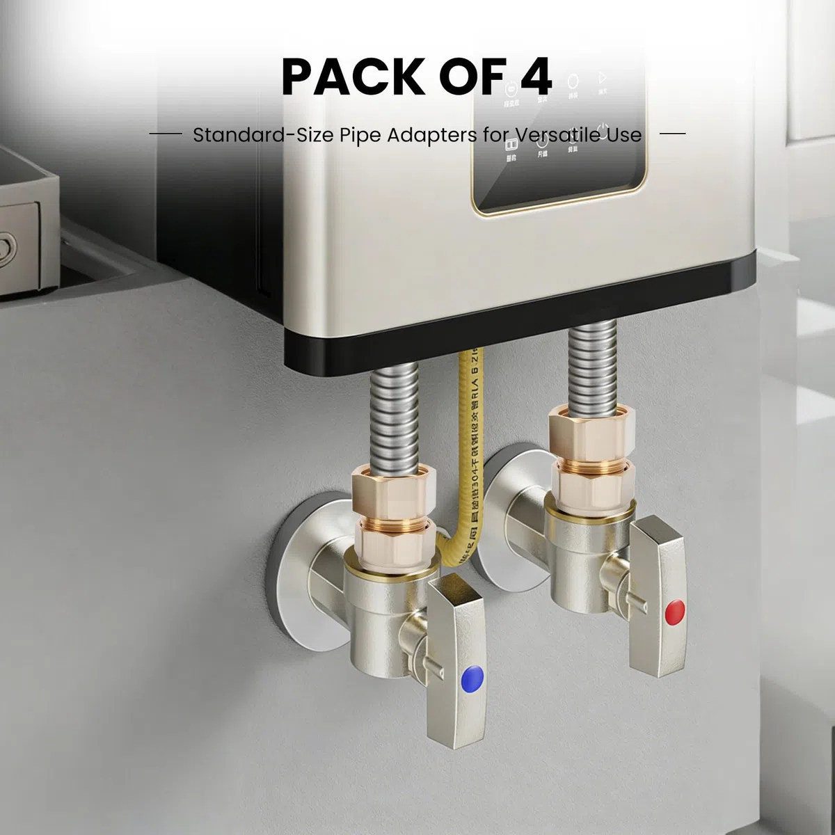 4 Stück Messing Klemmringverschraubung Übergang 16 mm x 1/2 Zoll AG, Robuster Schraubfitting 16x2 für Heizungs- und Trinkwasserinstallationen, Kupferrohr Verbinder für sichere Rohrverbindungen
