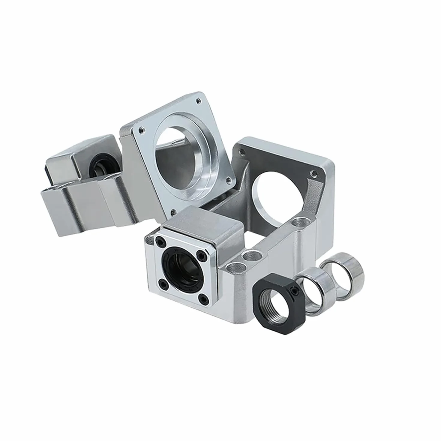 Motorhalterung und BK12 Lager-Endstützblock für Nema 24 Servomotor und 16mm Kugelgewindespindel SFU1604 SFU1605 SFU1610 als CNC-Kit-Komponenten
