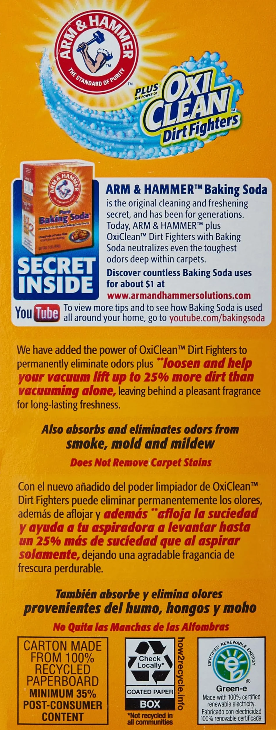 Arm & Hammer Odor Eliminator for Carpet & Room - Teppich Puder - frischer Duft für Teppich & Wohnräume aus USA