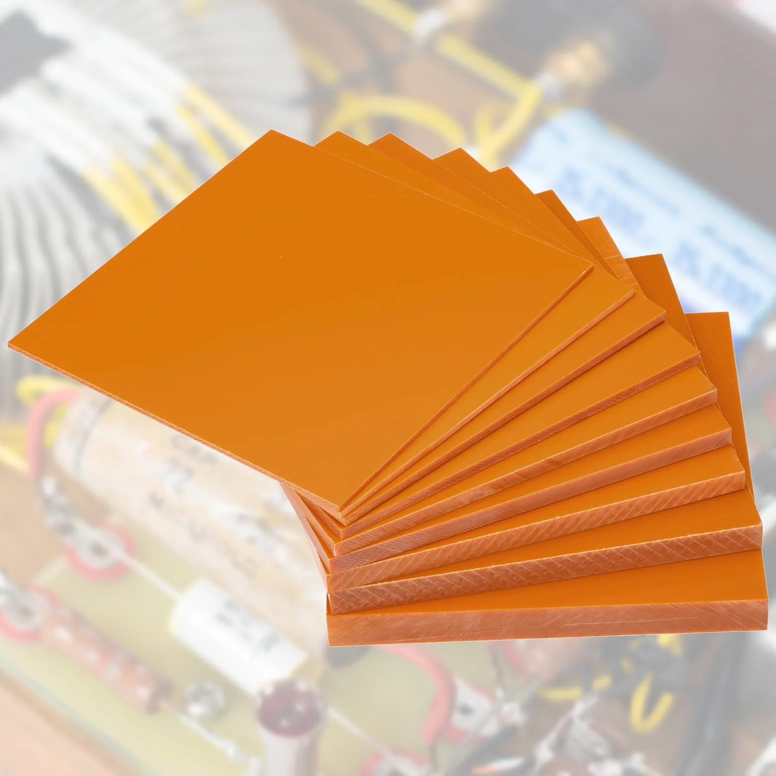 PATIKIL 300x200x12mm Phenolharz Kunststoffplatte 1 Stück Resin Laminierte Platte PCB Für Elektrische Elektronische Vorrichtungen DIY Und Bastelarbeiten Orange Rot
