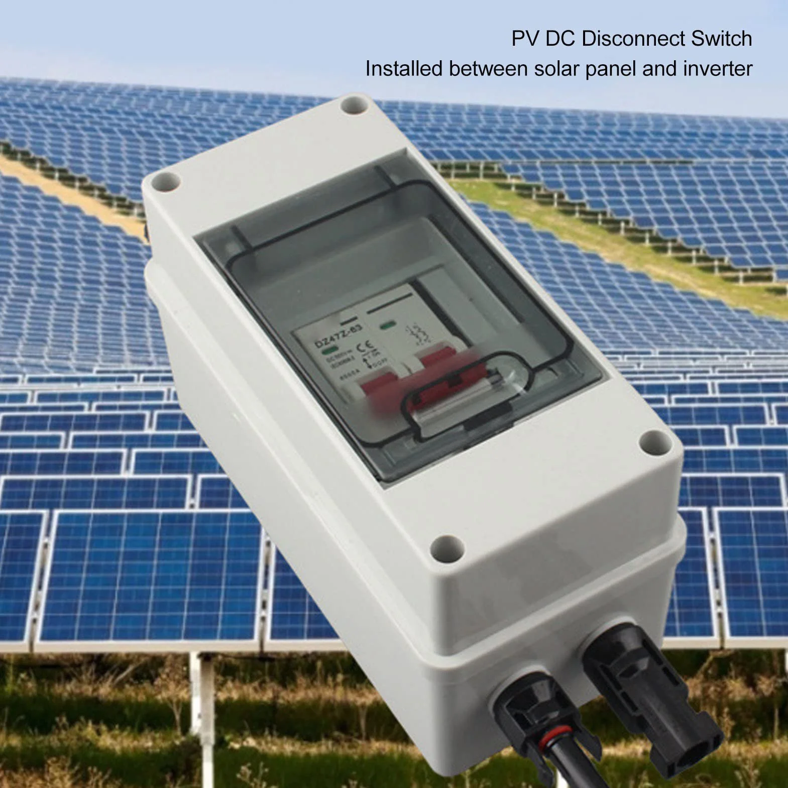IP65 Wasserdichter 500-V-Solar-Photovoltaik-DC-Trennschalter-Kombikasten mit Donnerschutz für Innen-Außensysteme (32A)
