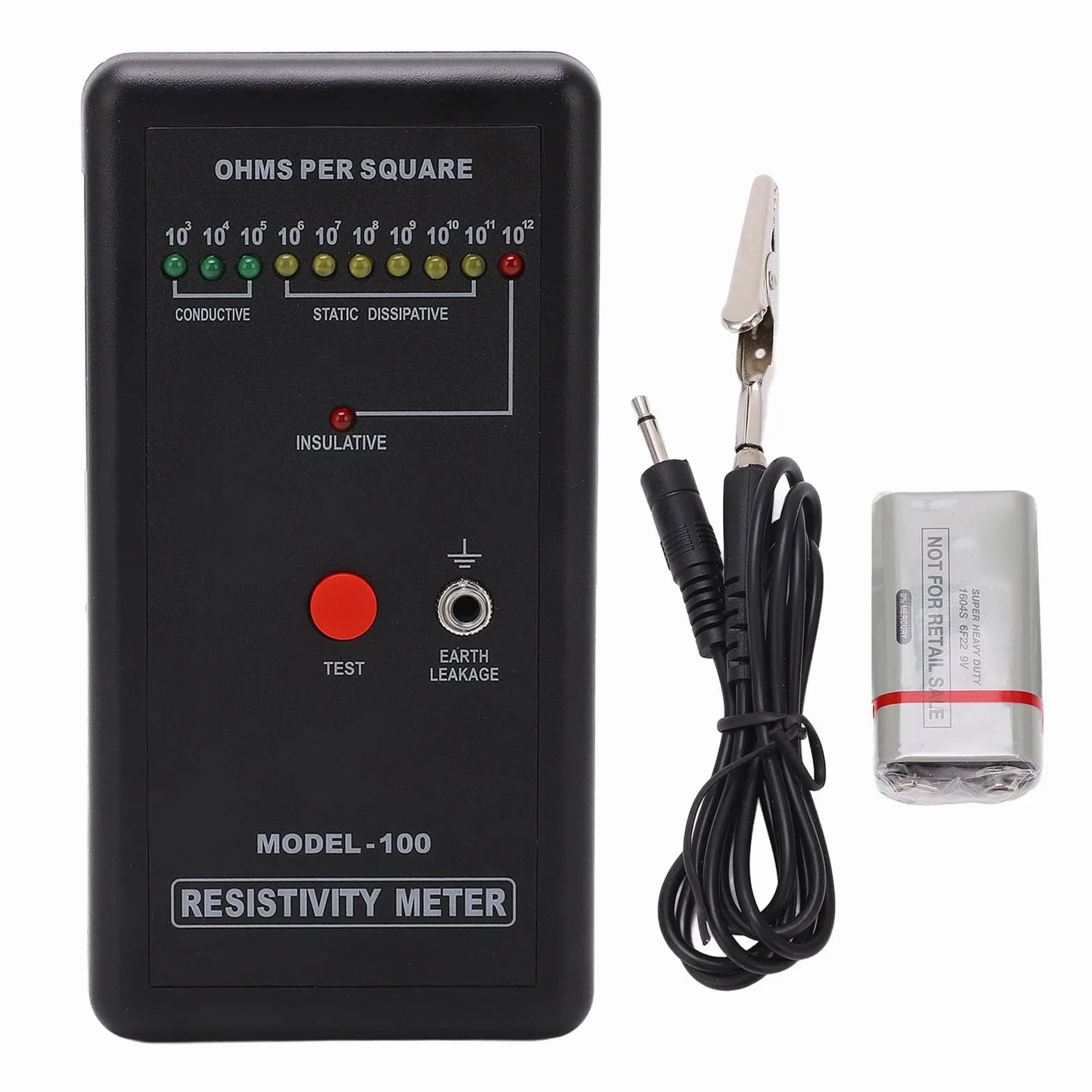 Oberflächenwiderstand Tester, Messen spezifischen Hautwiderstand Messen, Erdungswiderstand, Antistatischer Elektrizitätstester Oberflächenwiderstandsmessgerät