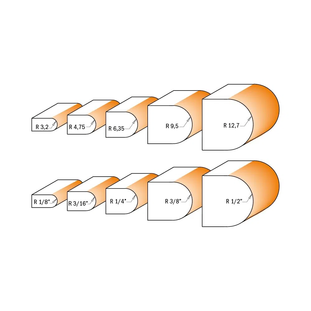 CMT ORANGE TOOLS 954.504.11 - HALBSTAB-FRÄSER HM D=28.6 S12 R=6.4