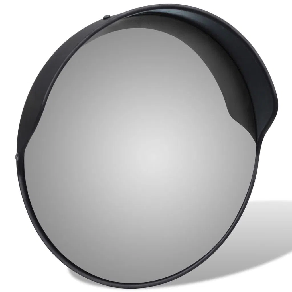yorten Verkehrsspiegel Konvex PC-Kunststoff Spiegel Sicherheitsspiegel ?berwachungsspiegel Outdoor-Verkehrsspiegel Durchmesser 30 cm Schwarz