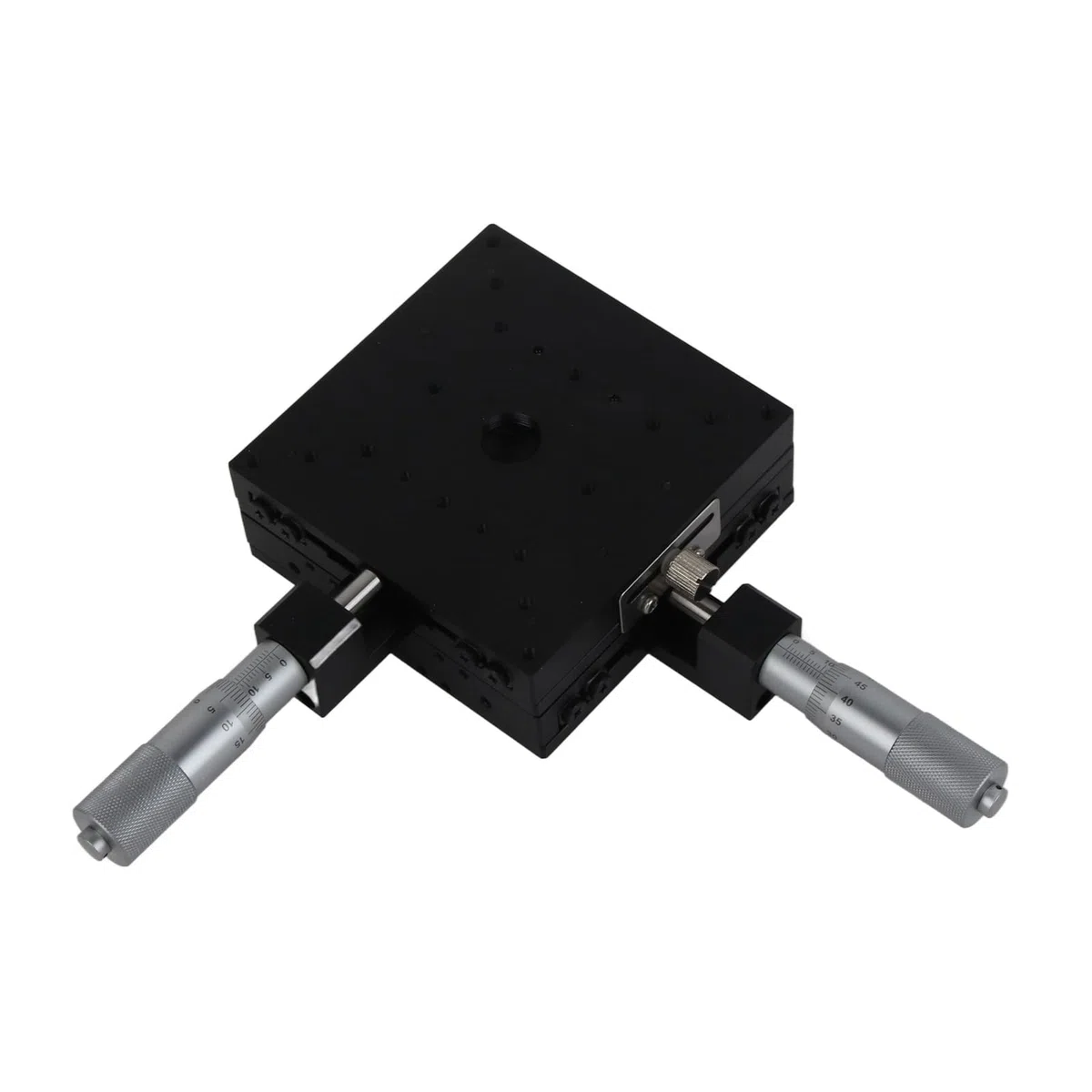 RiToEasysports SEMY100-AC Mikrometer-Manueller Schiebetisch, Schneidplattform, Gekreuzte Rollenstufen 100 X 100 X 40 Mm für Optische Instrumente