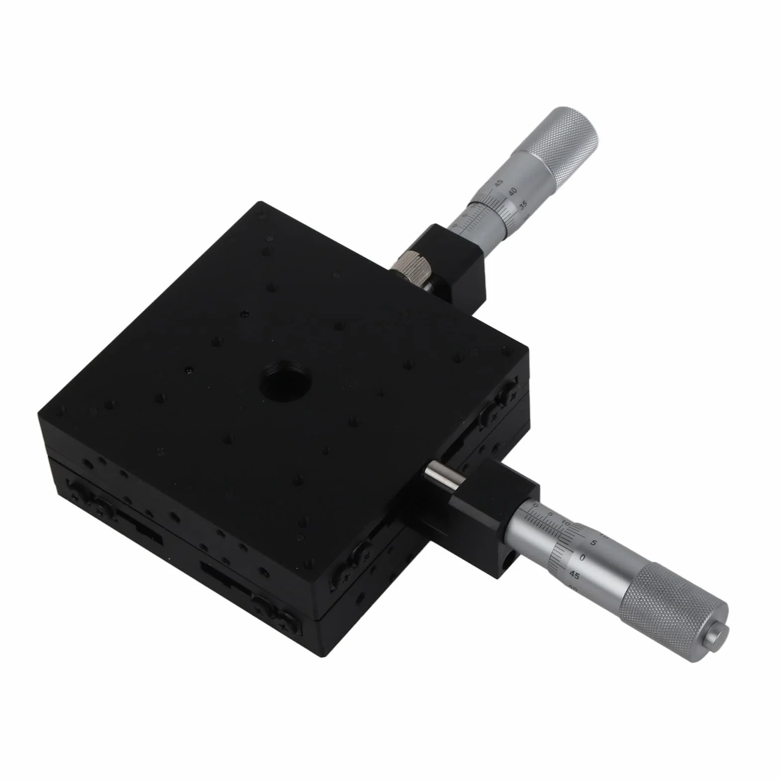 XY-Lineartisch Mikrometer Manueller Schiebetisch Trimmplattform Kreuzrollenstufen (SEMY100-AC 100 * 100 * 40mm)
