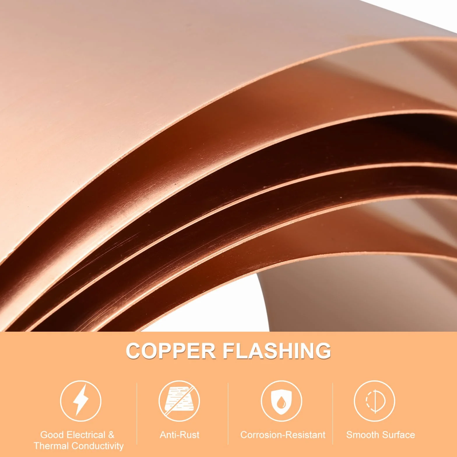 QUARKZMAN Kupferplatten 2500x25x1mm, Kupferblech Streifen Kupferfolie Blech, Kupfer Blechplatten Rosegold Kupferstreifen für Industrie Bauwesen Haushalt Wand Dekoration DIY Kunsthandwerk