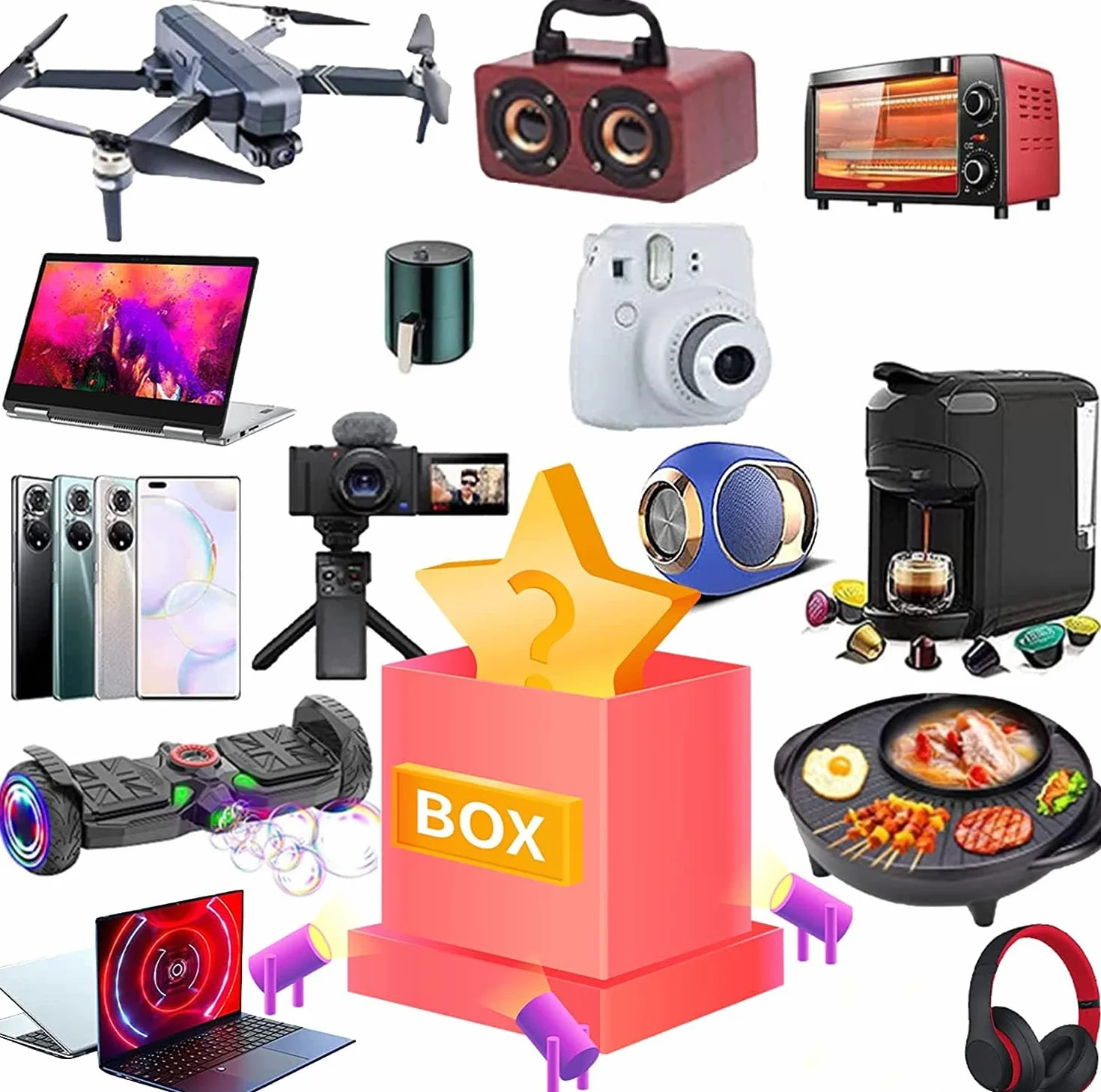 Geräten im Jahr 2026 Paletten,4-34 STK. Palettenware Haushaltswaren Multimedia A Ware B Ware Palette Elektronik Geschenkbox aa12