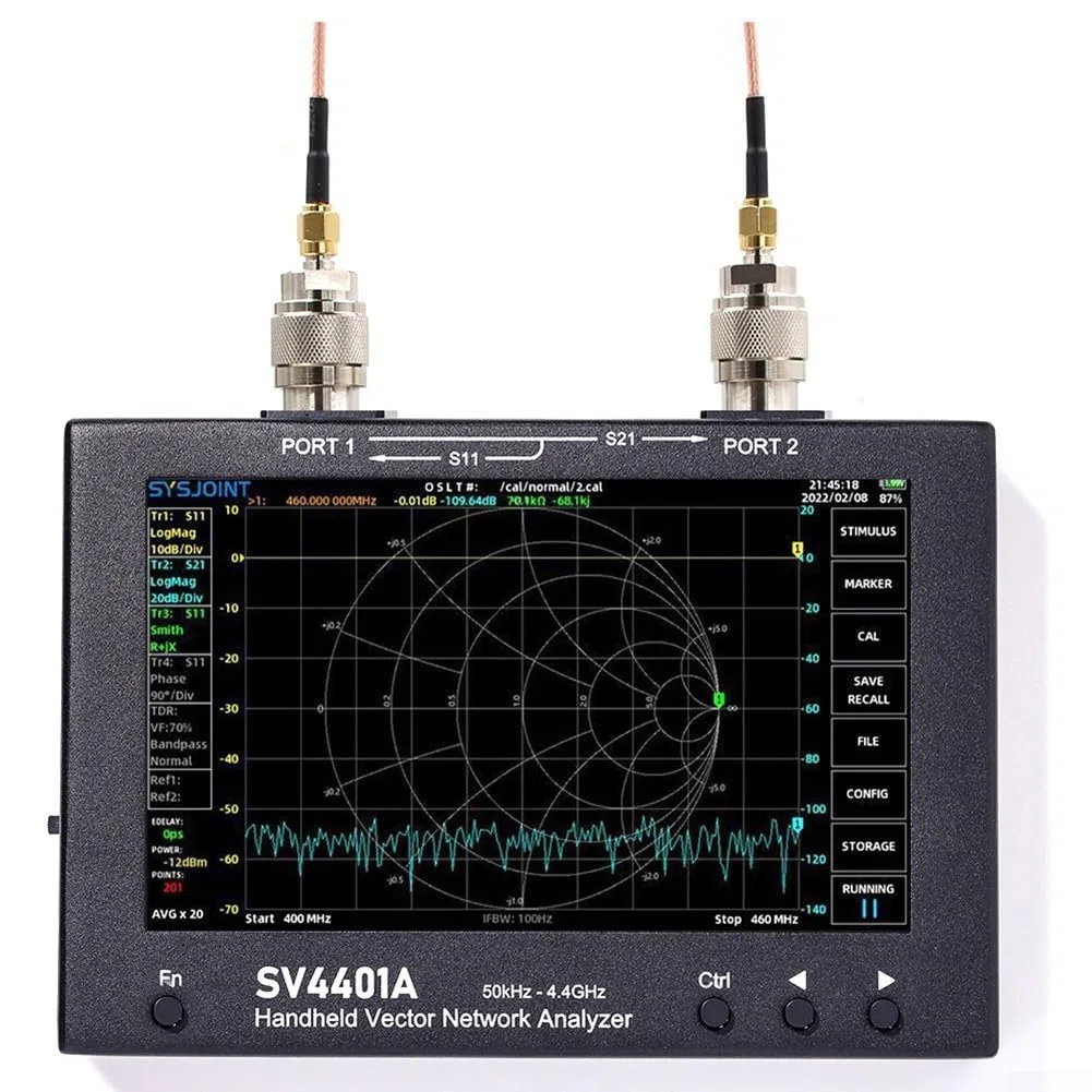 SV4401A 17,8 cm HD VNA Vector Netzwerkanalysator-Kit mit 8 GB Speicher, 100 dB für dynamische Reichweite, für Netzwerkkabel-Diagnose