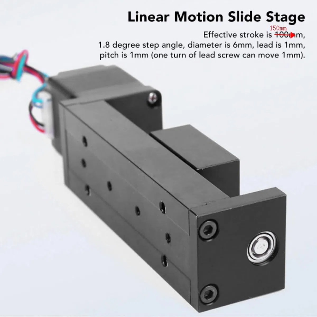 Linearer Schiebetisch, 150mm Lineartisch Aktuator T förmige Schraube Einzelschienen Linearbewegungstisch für X Y Z Achsen