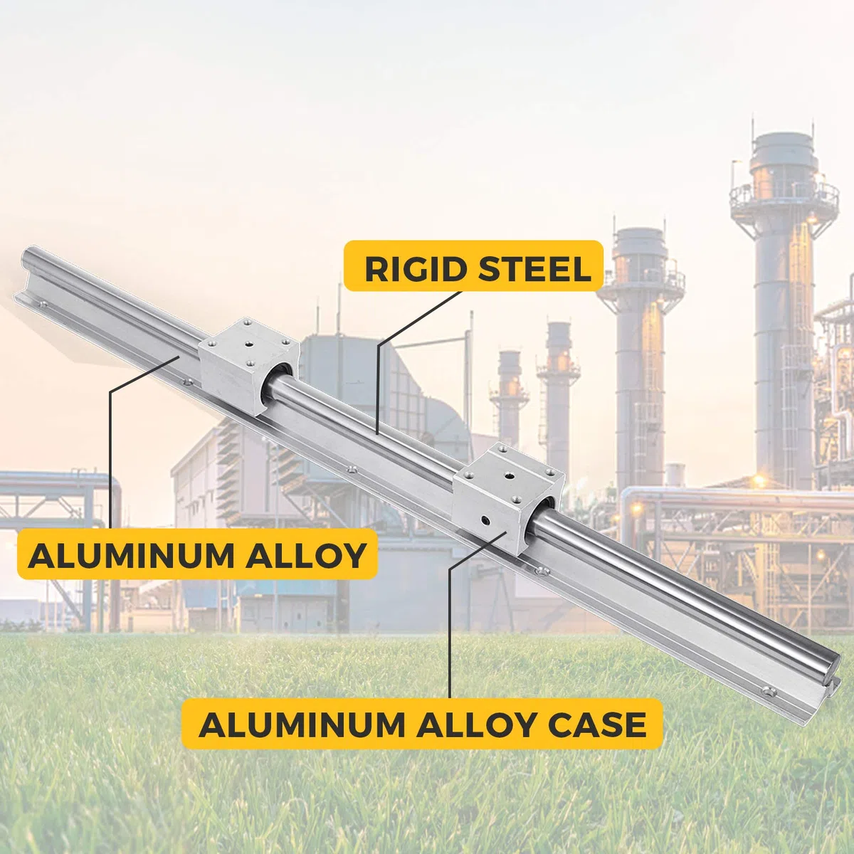 VEVOR Linearschiene, SBR20 650 mm Linearlager-Gleitset, Linearlagerschiene 2 Stk. SBR20-Schienenwellen und 4 SBR20UU-Bl?cke, Schienenbausatz Führungsschiene für CNC-Fr?smaschine, Drehmaschine usw