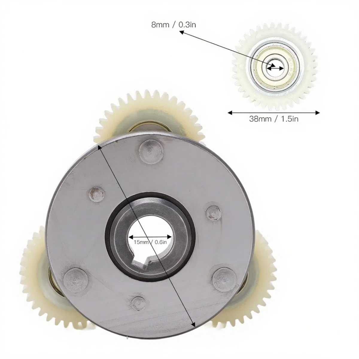 Bnineteenteam Getriebe Kupplungssatz für 36T Stahl + Nylon, für 250W 350W Mittelantriebsmotor