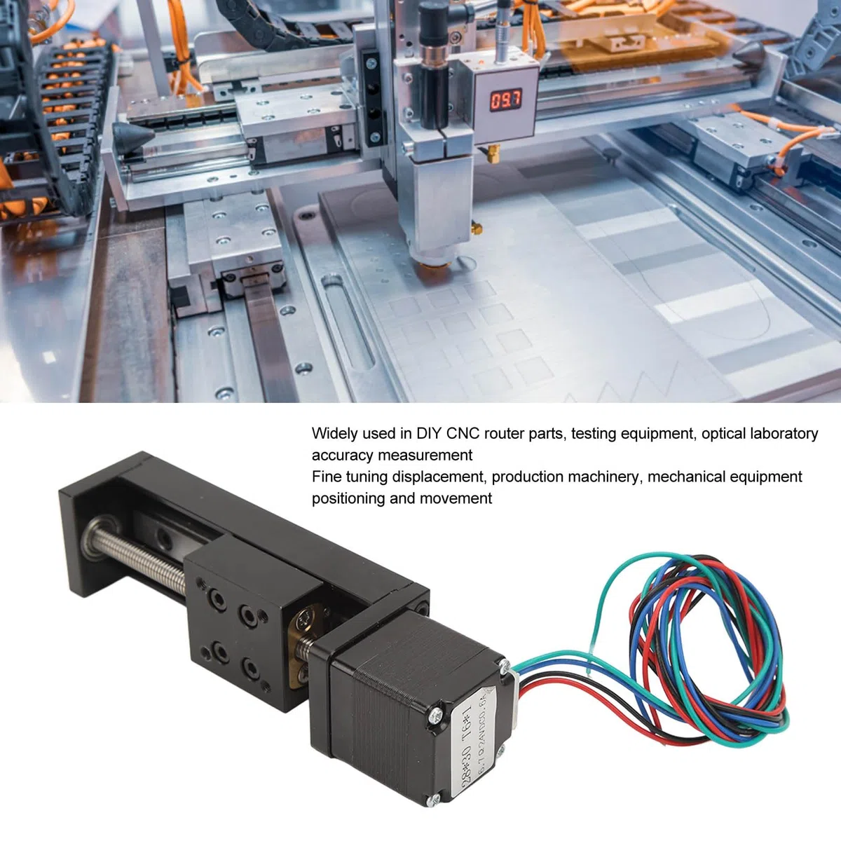 Linearer Schiebetisch, 150mm Lineartisch Aktuator T förmige Schraube Einzelschienen Linearbewegungstisch für X Y Z Achsen